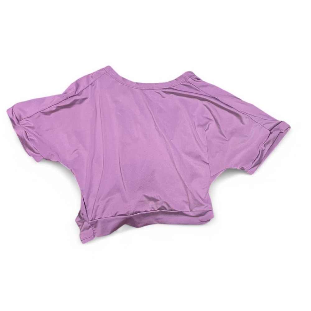 shein open back lavender athletic crop top